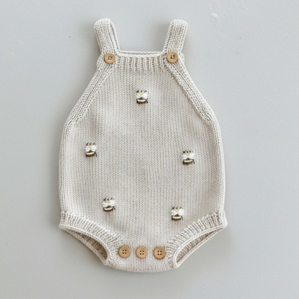 VelouraKids Handmade Knit Newborn Outfit Set – Cardigan, Romper & Hat | Cozy Gender-Neutral Baby Gift