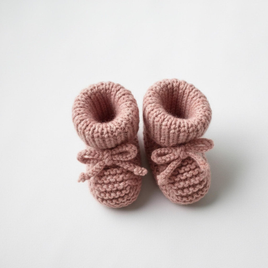 VelouraKids Handmade Knitted Newborn Romper Set – Cozy Hooded Winter Outfit with Booties | Baby Shower & Photo Outfit