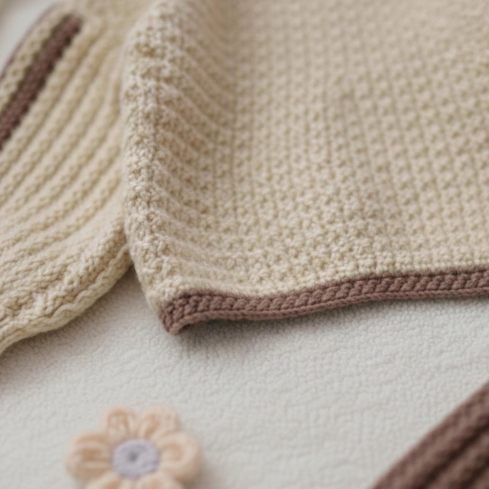 VelouraKids Handmade Crochet Baby Girl Outfit – Knit Cardigan & Skirt Set | Newborn Fall/Winter Sweater | Baby Shower & Photography Gift | Boho Style